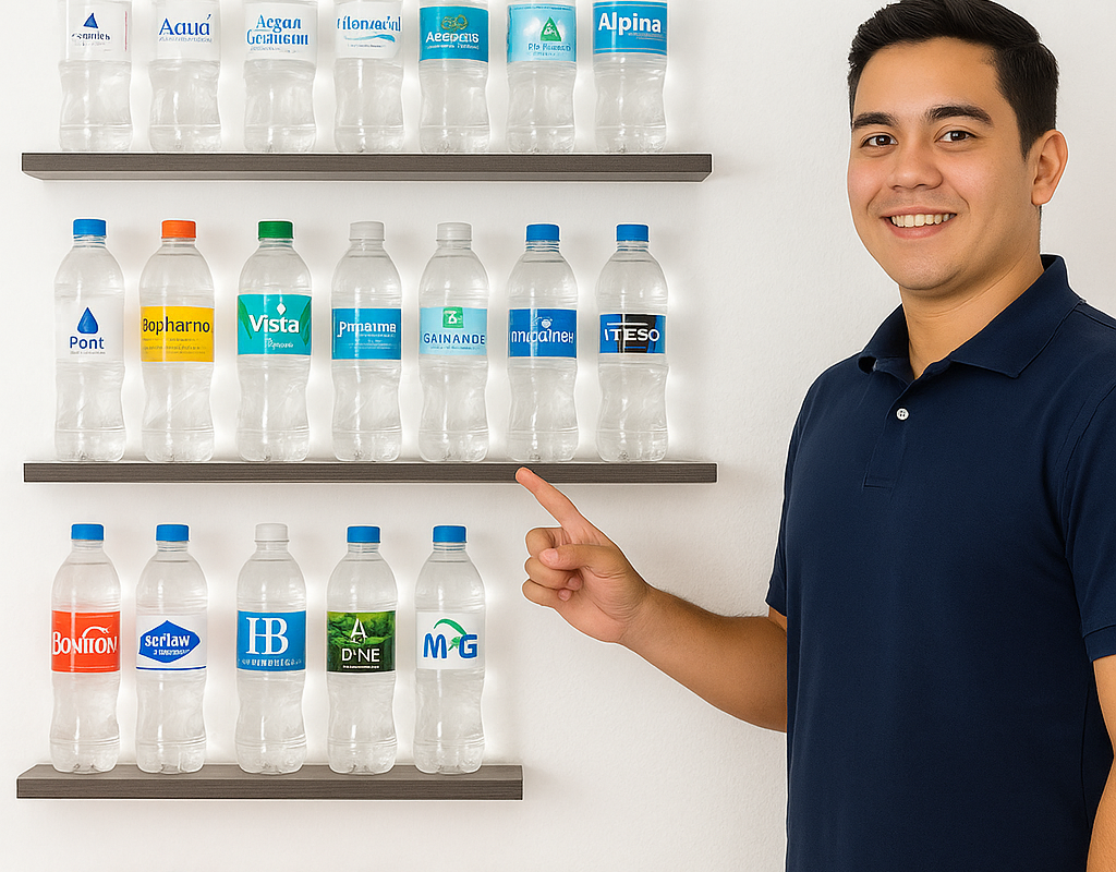 20250815_1302_Exhibición Botellas de Agua_remix_01k2qe8k2kfcdrdmdw77s520r4